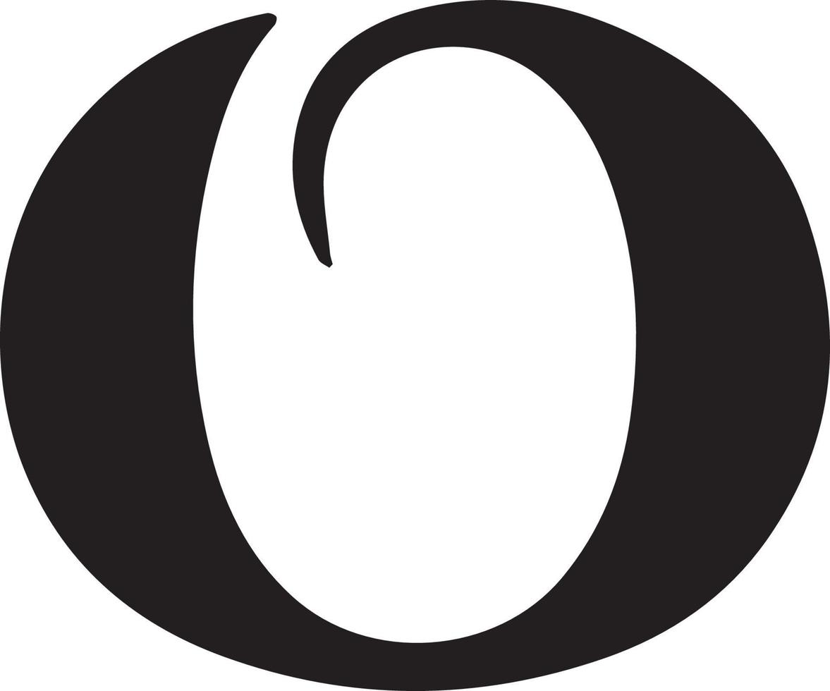letterteken logo van brief O vector het dossier