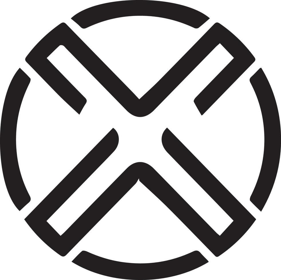 letterteken logo van brief X vector het dossier