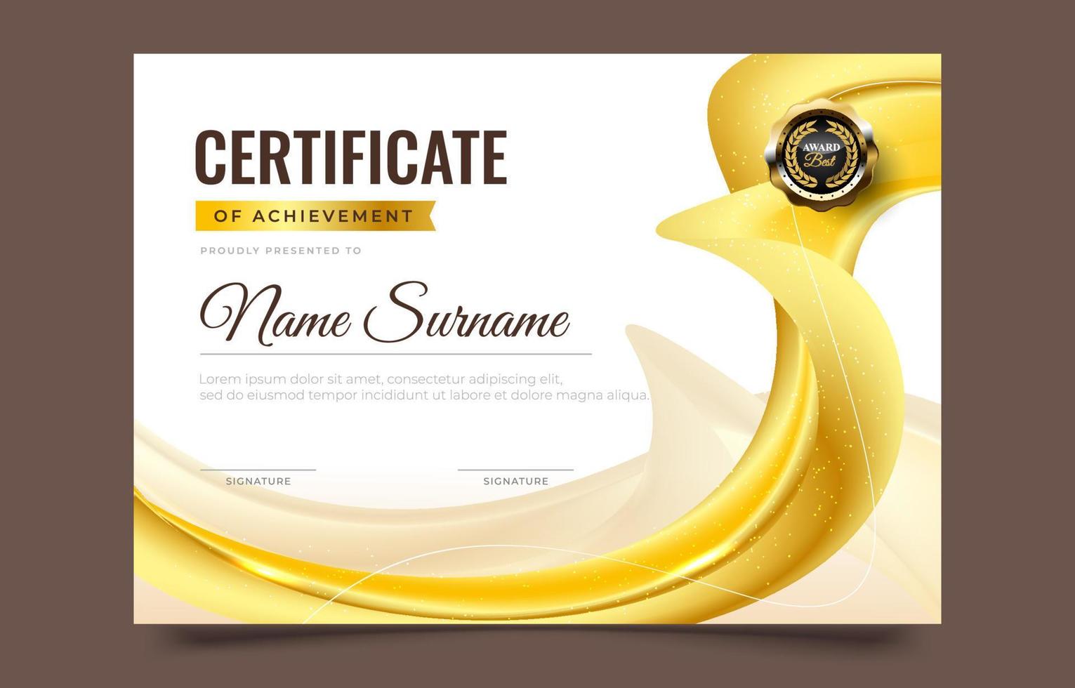 luxe certificaatsjabloon vector