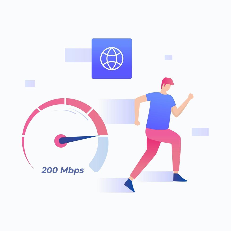 plat snel internetverbindingen concept vector