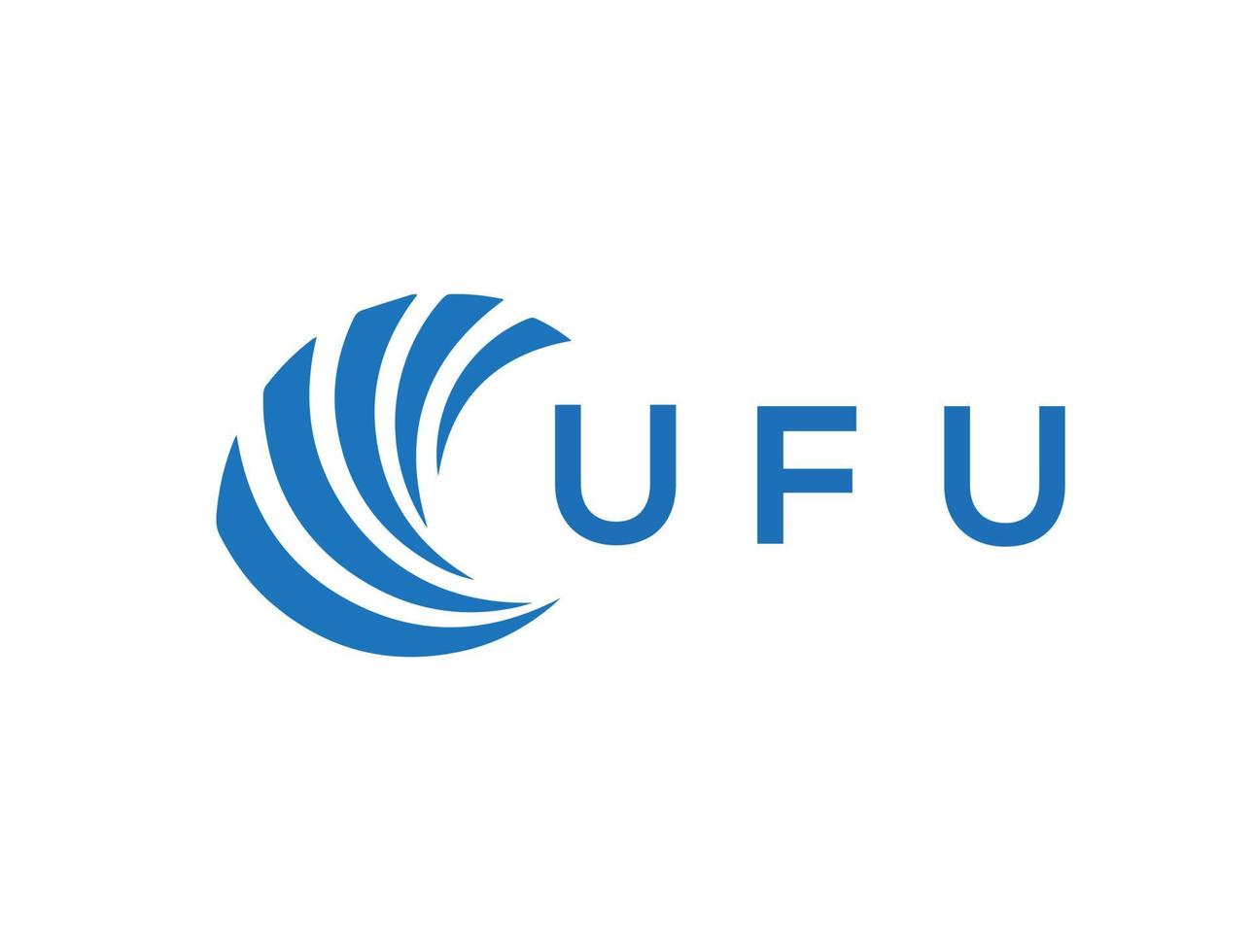 ufu brief logo ontwerp Aan wit achtergrond. ufu creatief cirkel brief logo concept. ufu brief ontwerp. vector