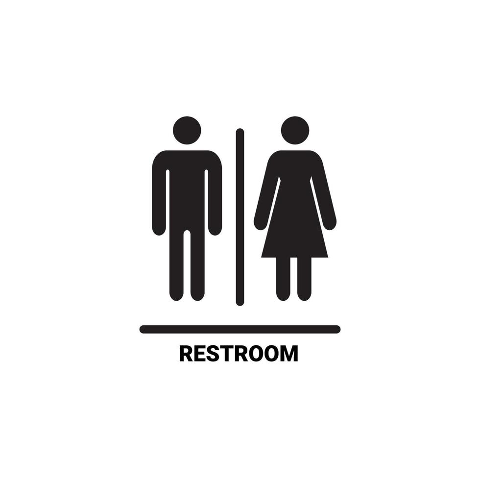 wc toilet toilet mannen en vrouwen ondertekenen vector
