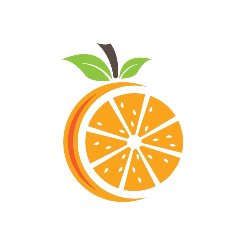 oranje logo ontwerp vector icon