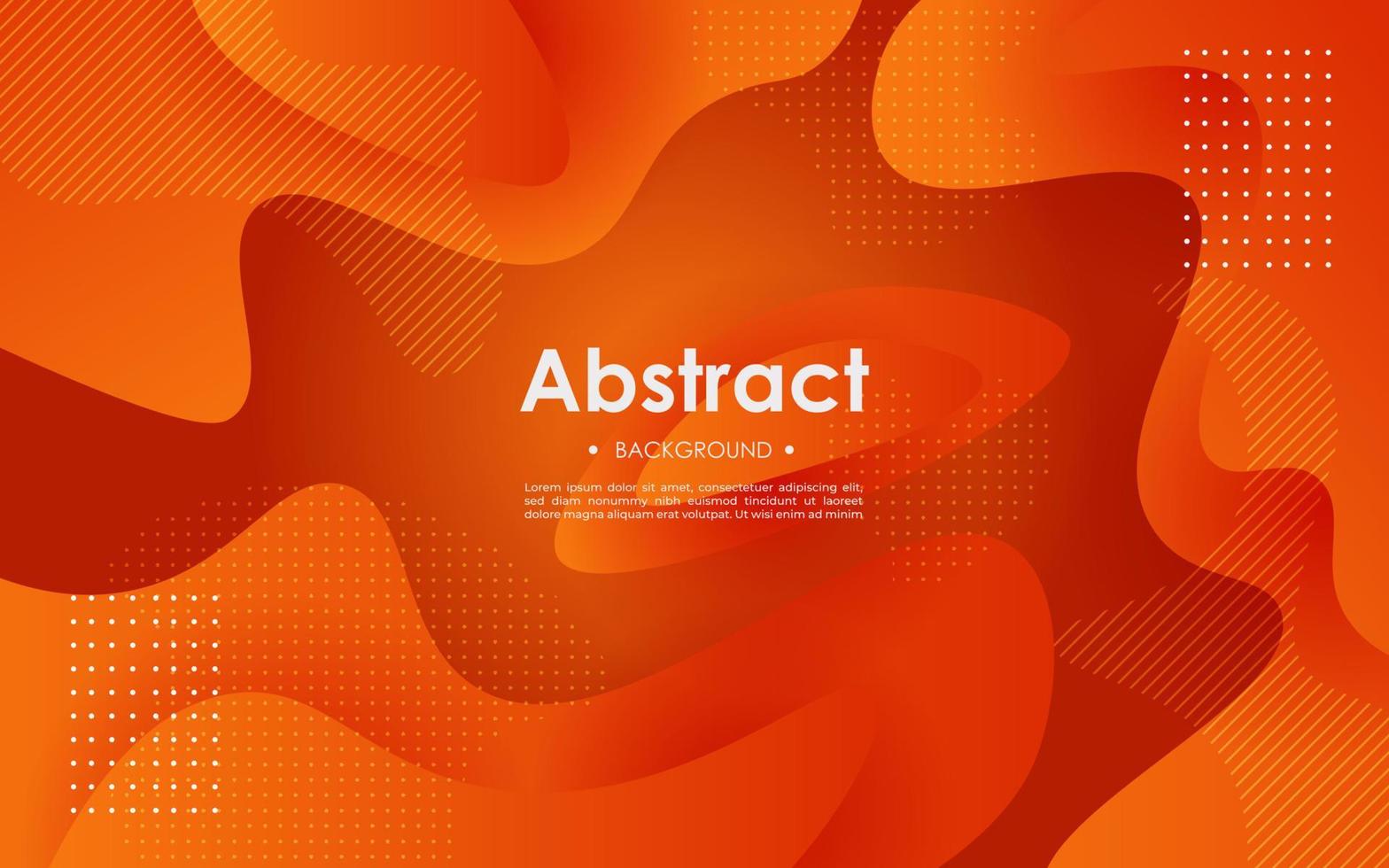 abstract oranje helling golvend licht vloeistof kleur met meetkundig vorm achtergrond. eps10 vector