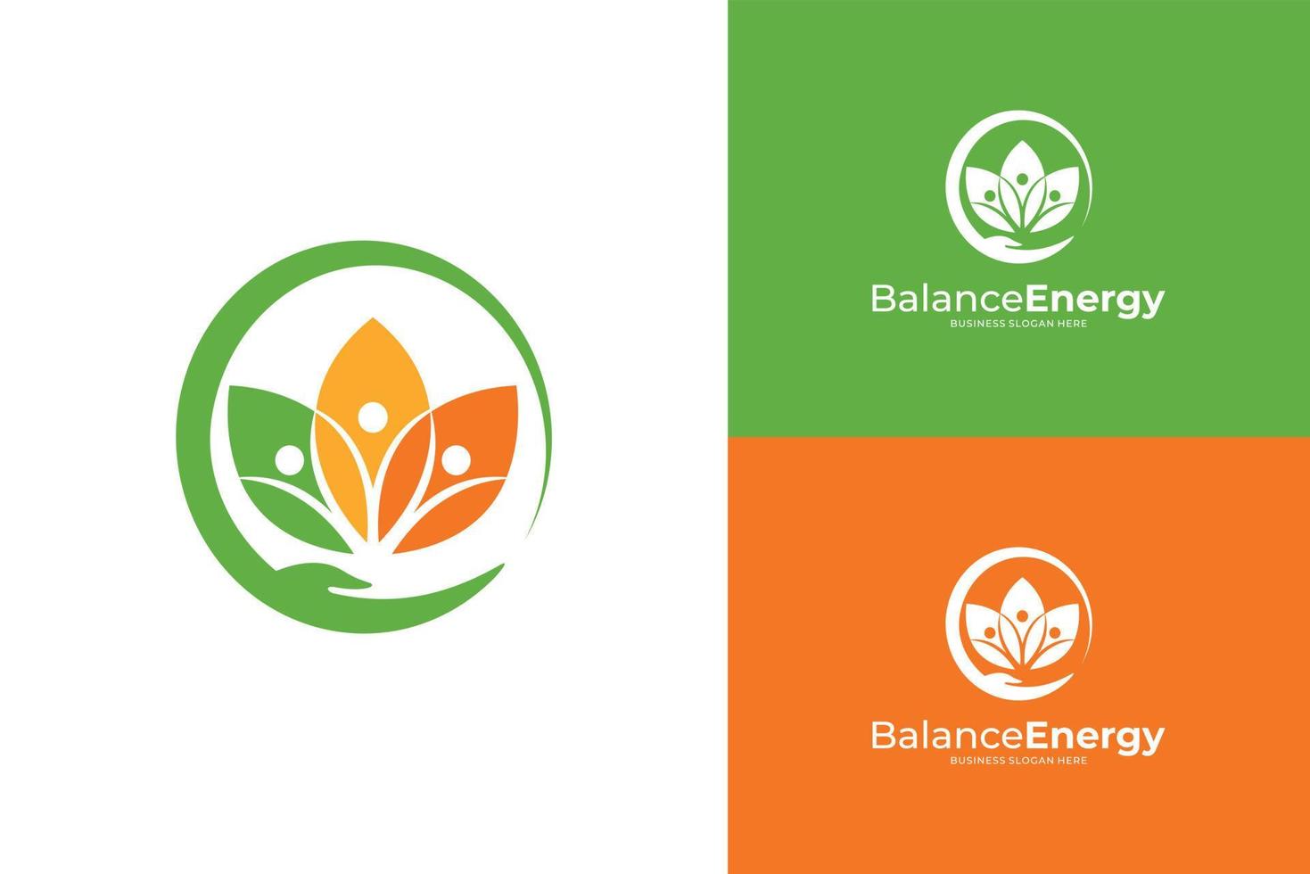 Gezondheid balans energie vector logo sjabloon