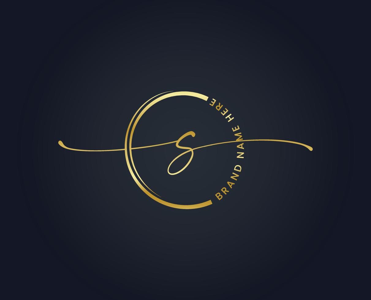 brief s elegant logo ontwerp vector sjabloon