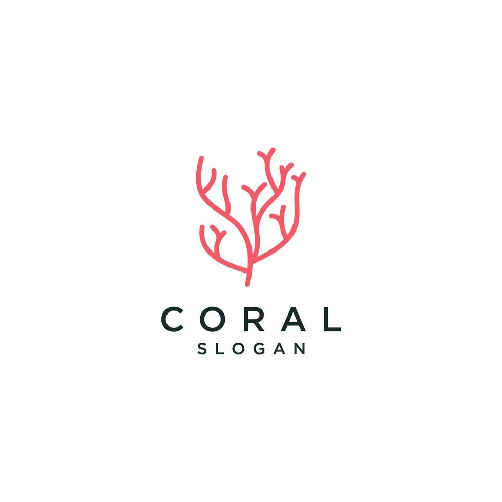 koraal logo ontwerp icoon vector