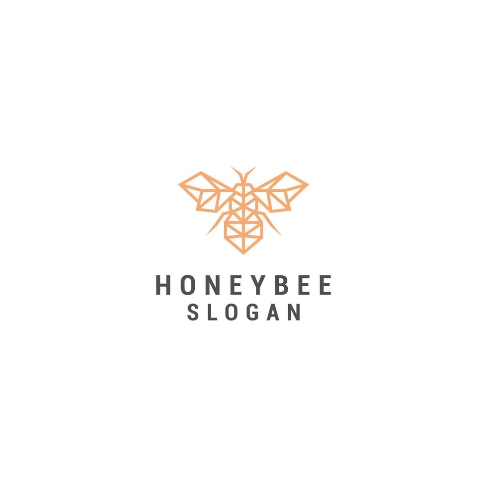honing bij logo ontwerp icoon sjabloon vector
