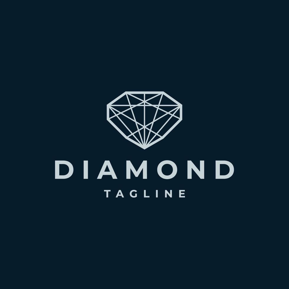 diamant sieraden logo ontwerp sjabloon vector