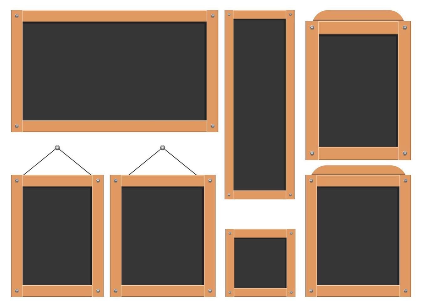 menu zwarte bord vector ontwerp illustratie set geïsoleerd op een witte achtergrond