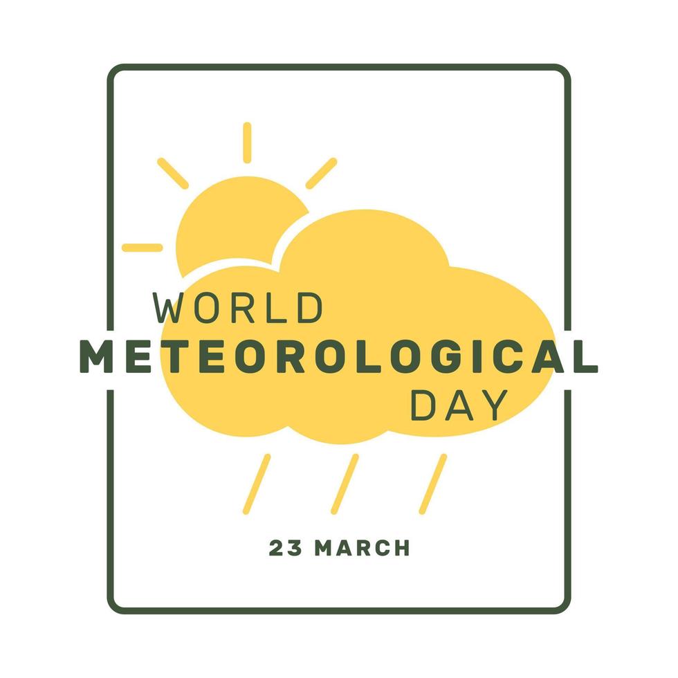 vector illustratie van wereld meteorologisch dag in vlak ontwerp