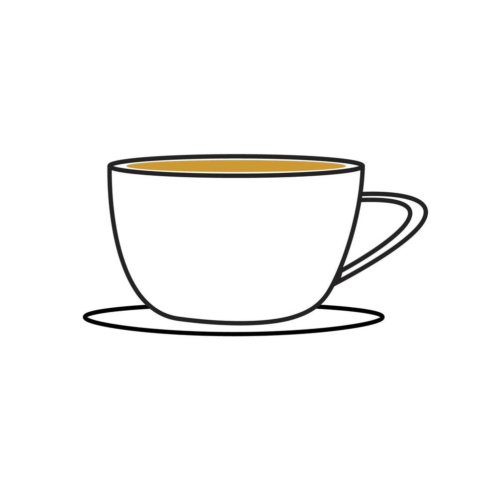 koffie kop wit ontwerp vector illustratie
