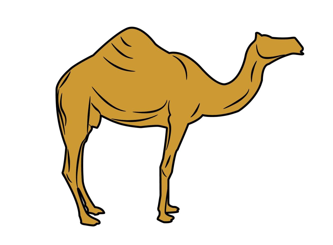 kameel icoon symbool bruin ontwerp vector illustratie