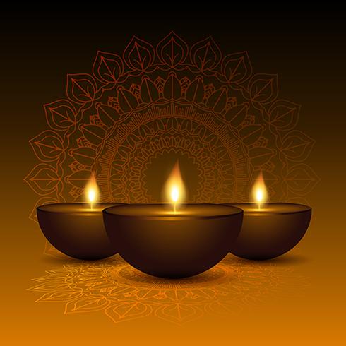Decoratieve Diwali-achtergrond vector