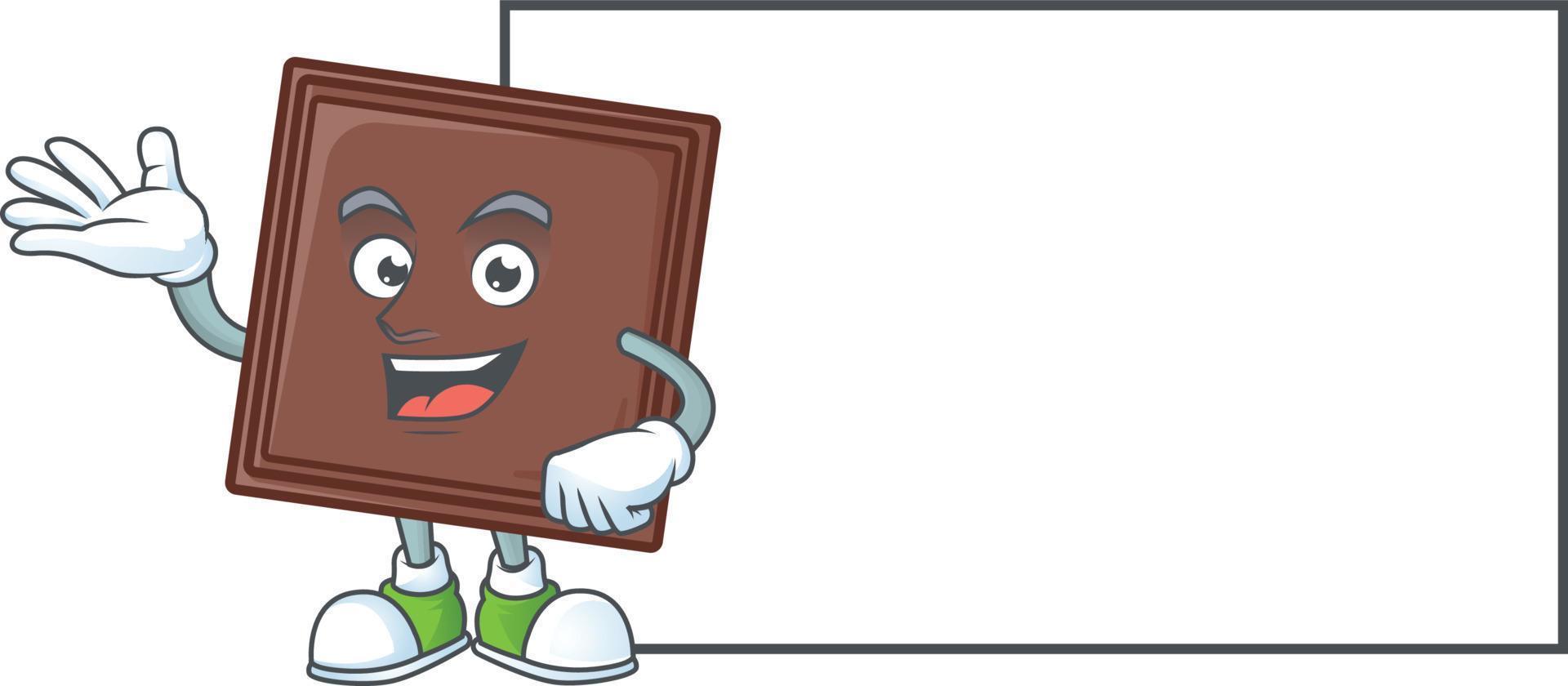 een beet chocola bar tekenfilm karakter stijl vector