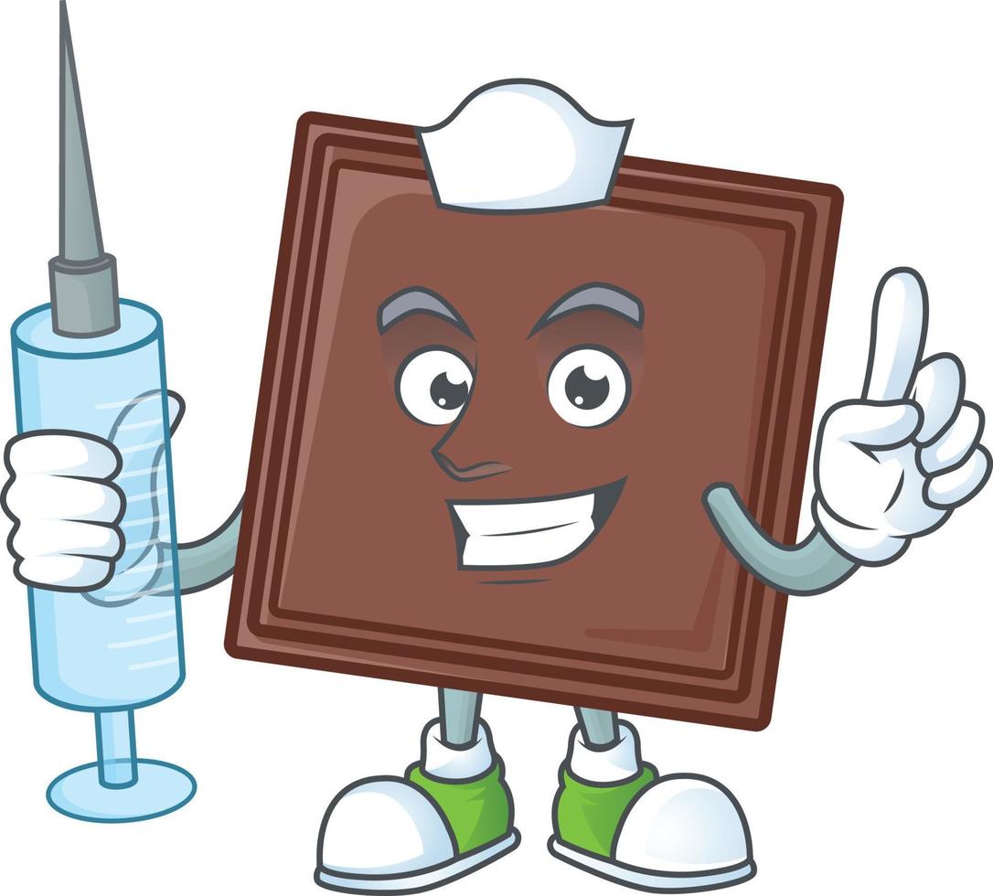 een beet chocola bar tekenfilm karakter stijl vector