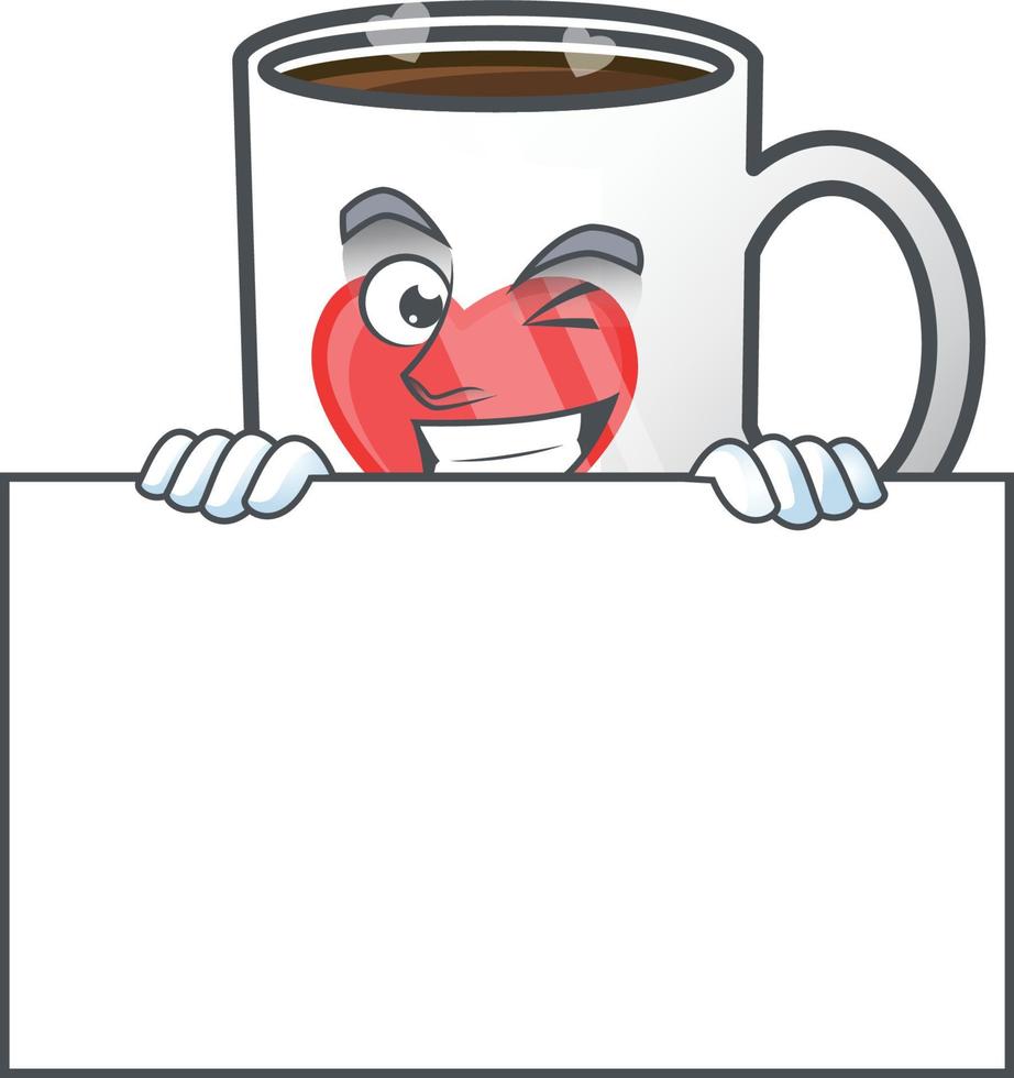 kop koffie liefde tekenfilm karakter stijl vector