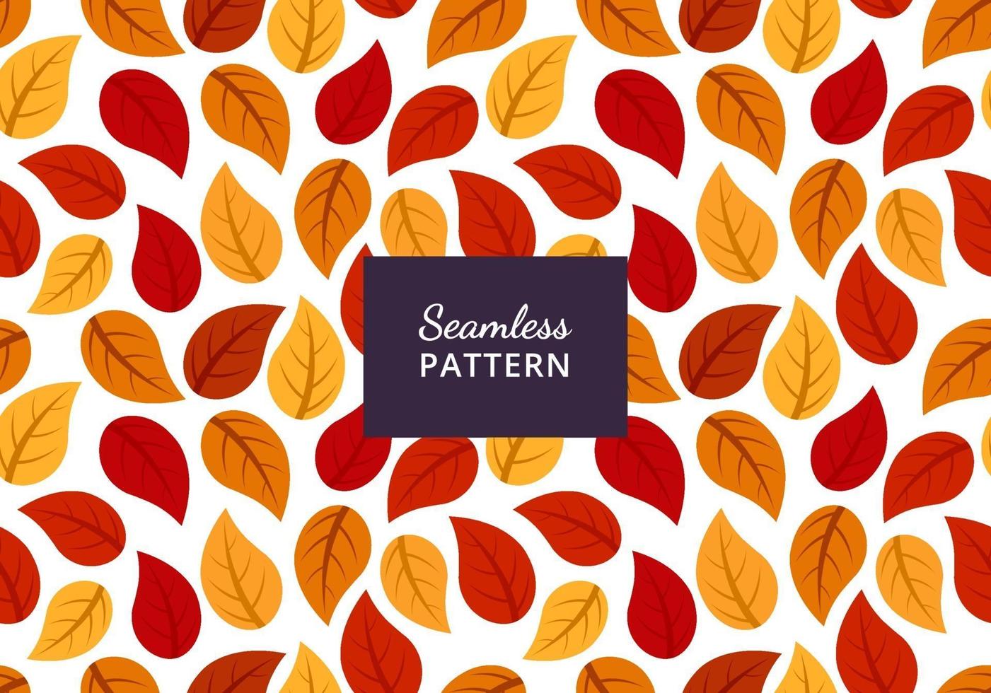 herfstblad naadloze patroon ontwerp, mooie herfst blad achtergrond vector