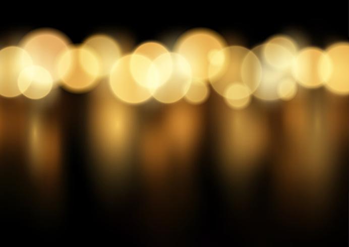 Gouden bokeh licht achtergrond vector