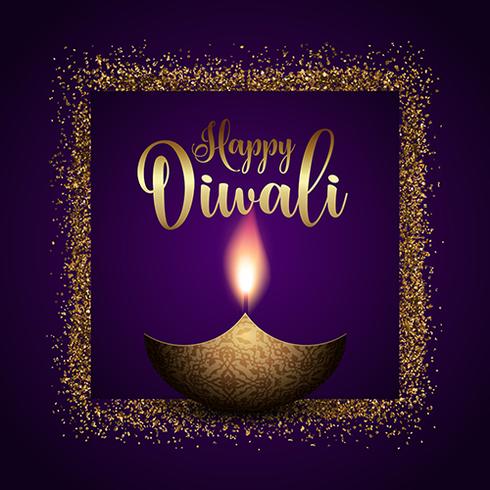 Glittery Diwali-achtergrond vector