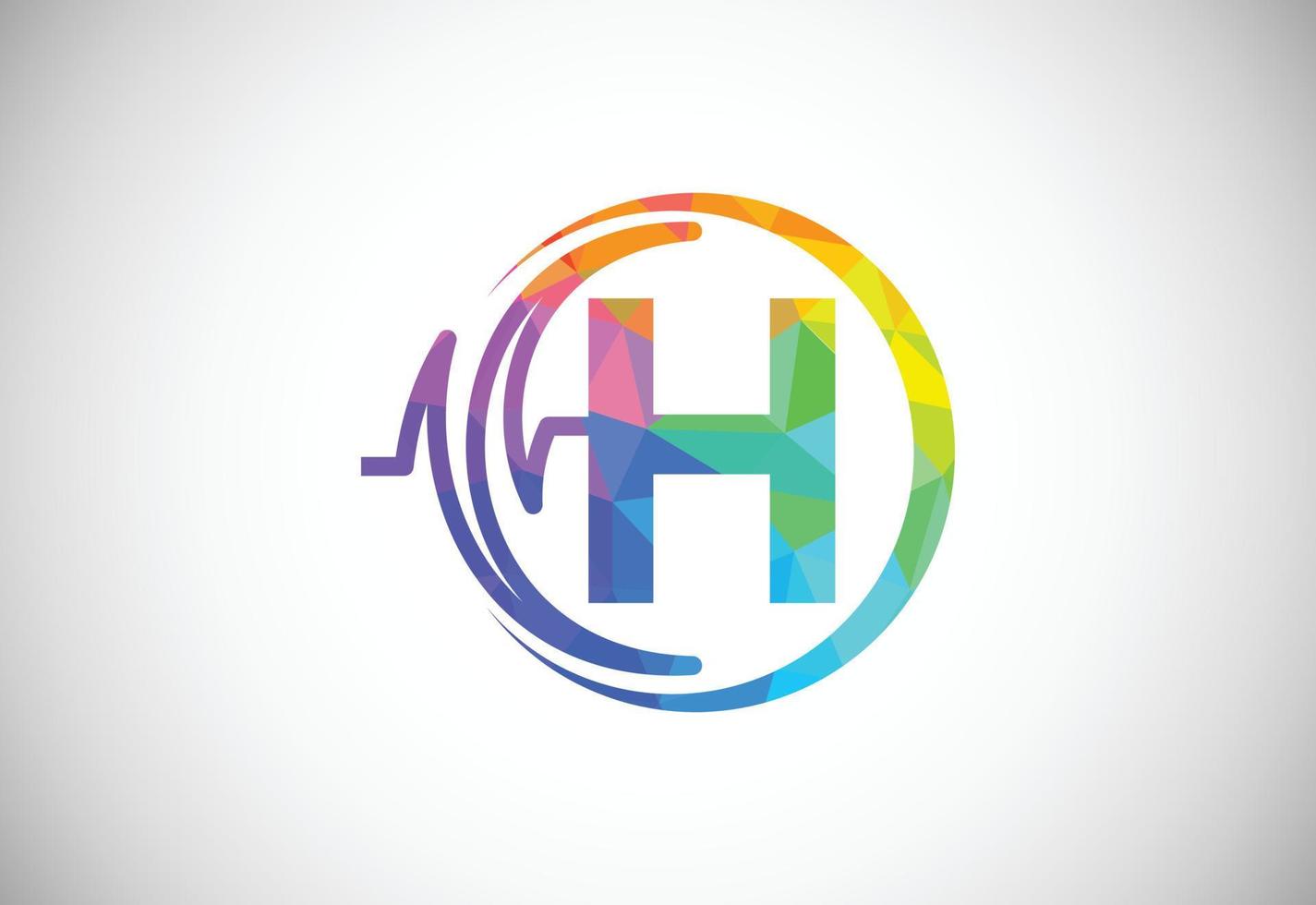 eerste laag poly h alfabet met Gezondheid pols. hartslag logo ontwerp. logo voor medisch of Gezondheid bedrijf vector