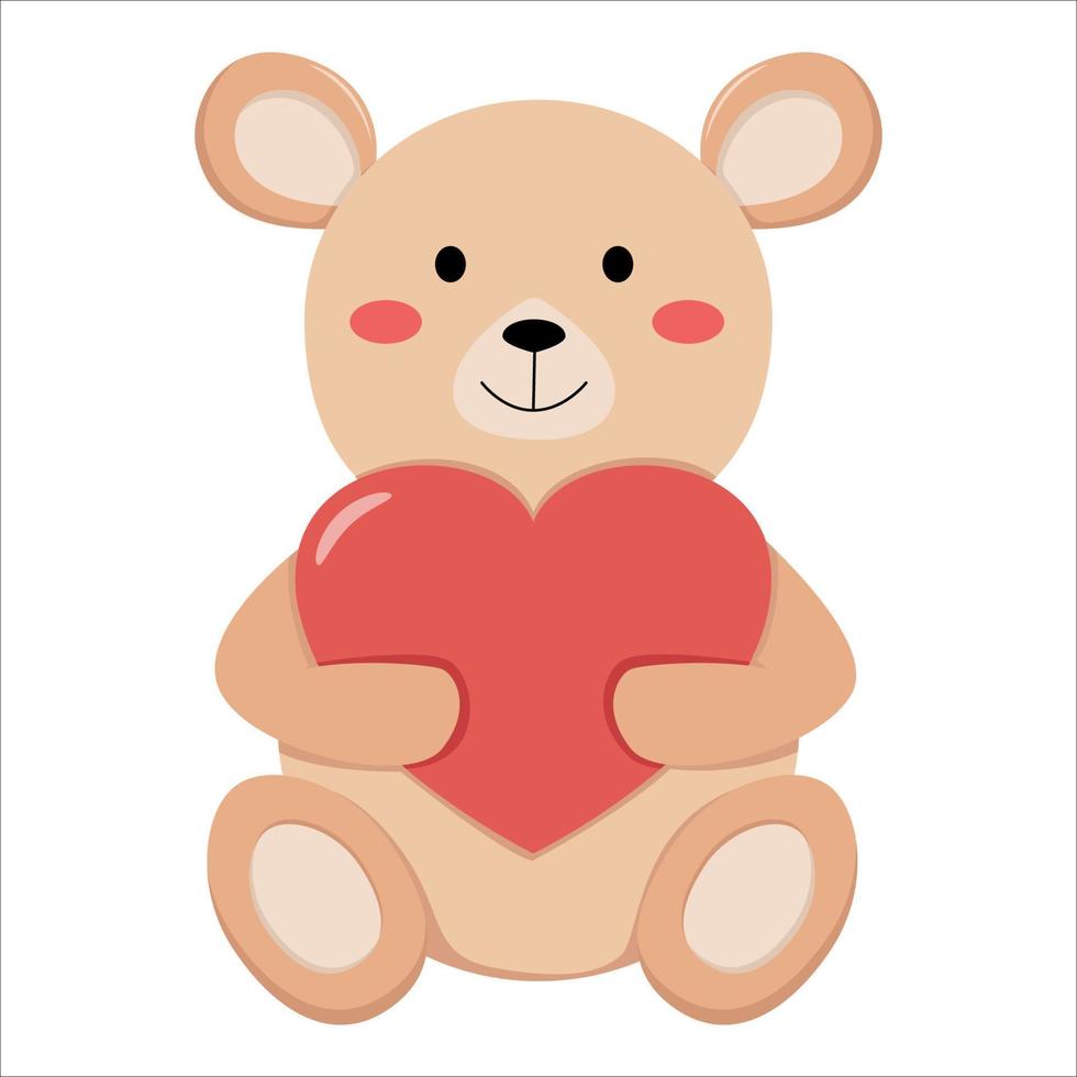 schattig teddy beer knuffel liefde vector