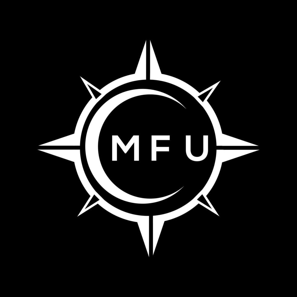 mfu abstract monogram schild logo ontwerp Aan zwart achtergrond. mfu creatief initialen brief logo. vector