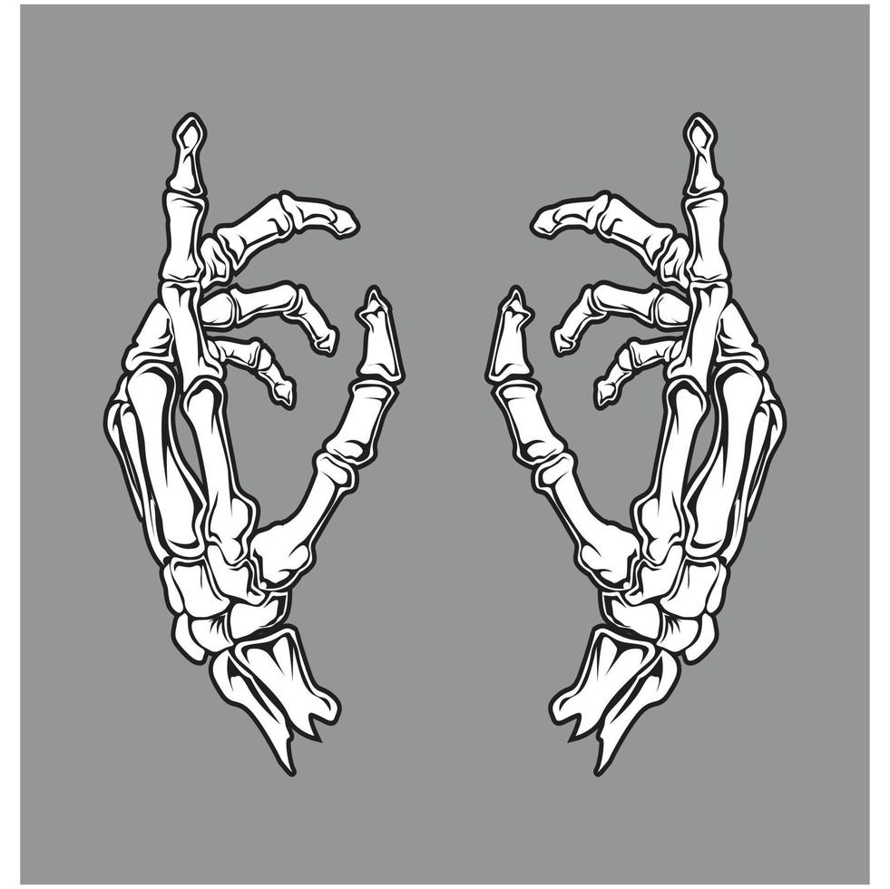 hand- skelet schedel isometrische ontwerp vector grafisch illustraties