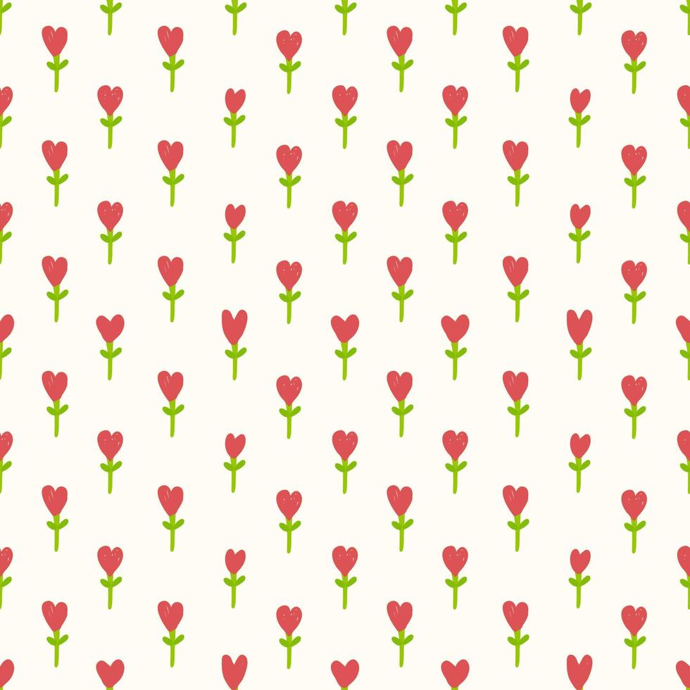 naadloos patroon met hart bloemen. patronen voor decoreren omhulsel papier. valentijnsdag dag. vector