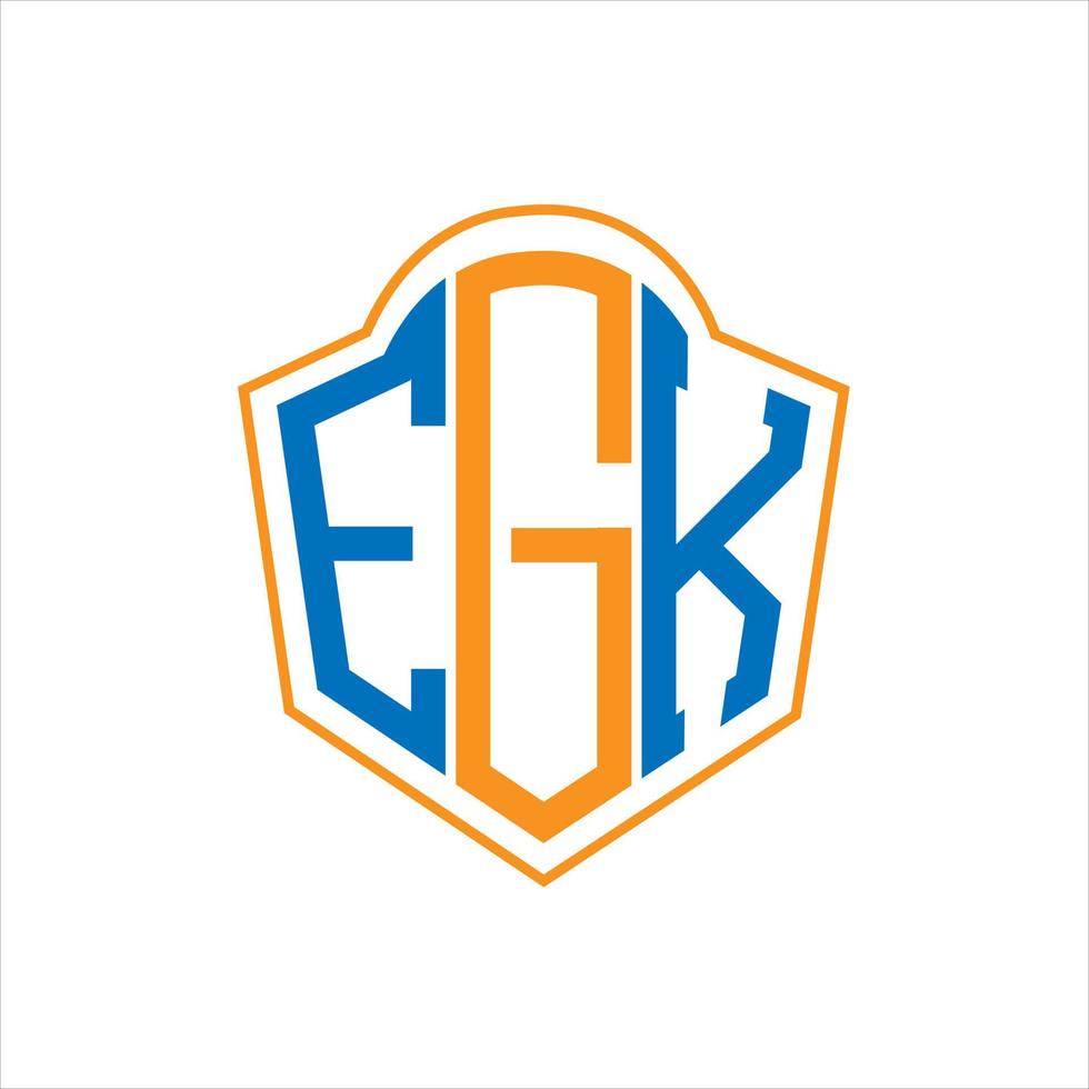 egk abstract monogram schild logo ontwerp Aan wit achtergrond. egk creatief initialen brief logo. vector