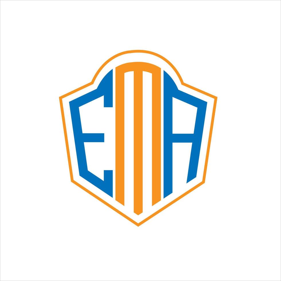 ema abstract monogram schild logo ontwerp Aan wit achtergrond. ema creatief initialen brief logo. vector