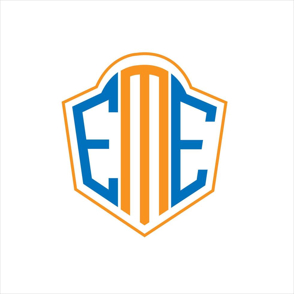 eme abstract monogram schild logo ontwerp Aan wit achtergrond. eme creatief initialen brief logo. vector