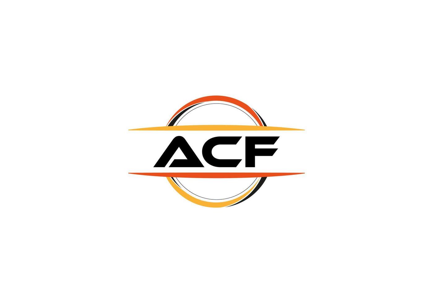 acf brief royalty mandala vorm logo. acf borstel kunst logo. acf logo voor een bedrijf, bedrijf, en reclame gebruiken. vector