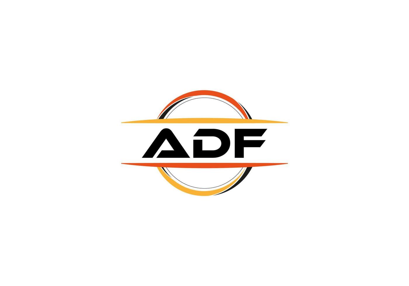 adf brief royalty mandala vorm logo. adf borstel kunst logo. adf logo voor een bedrijf, bedrijf, en reclame gebruiken. vector