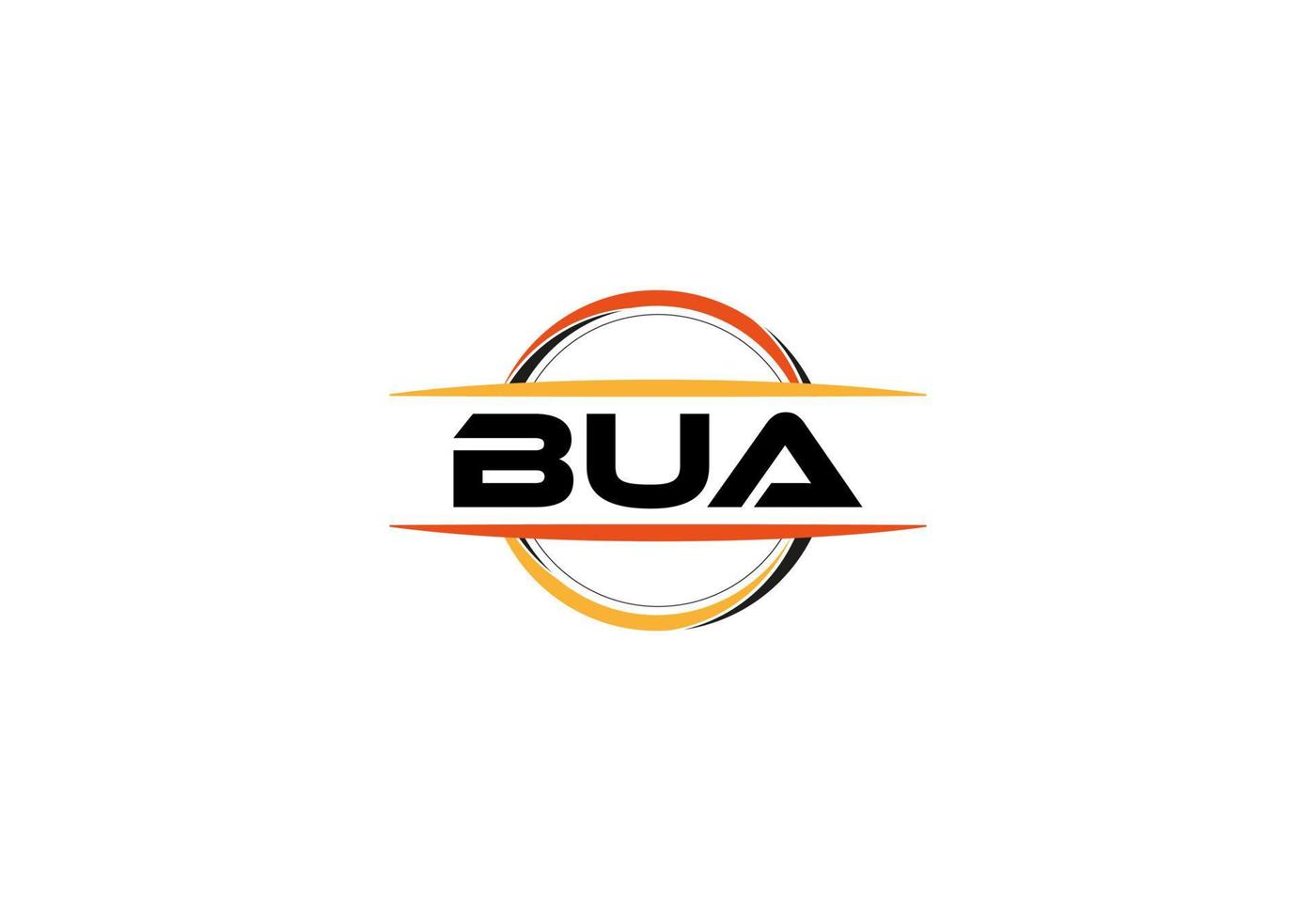 bua brief royalty mandala vorm logo. bua borstel kunst logo. bua logo voor een bedrijf, bedrijf, en reclame gebruiken. vector