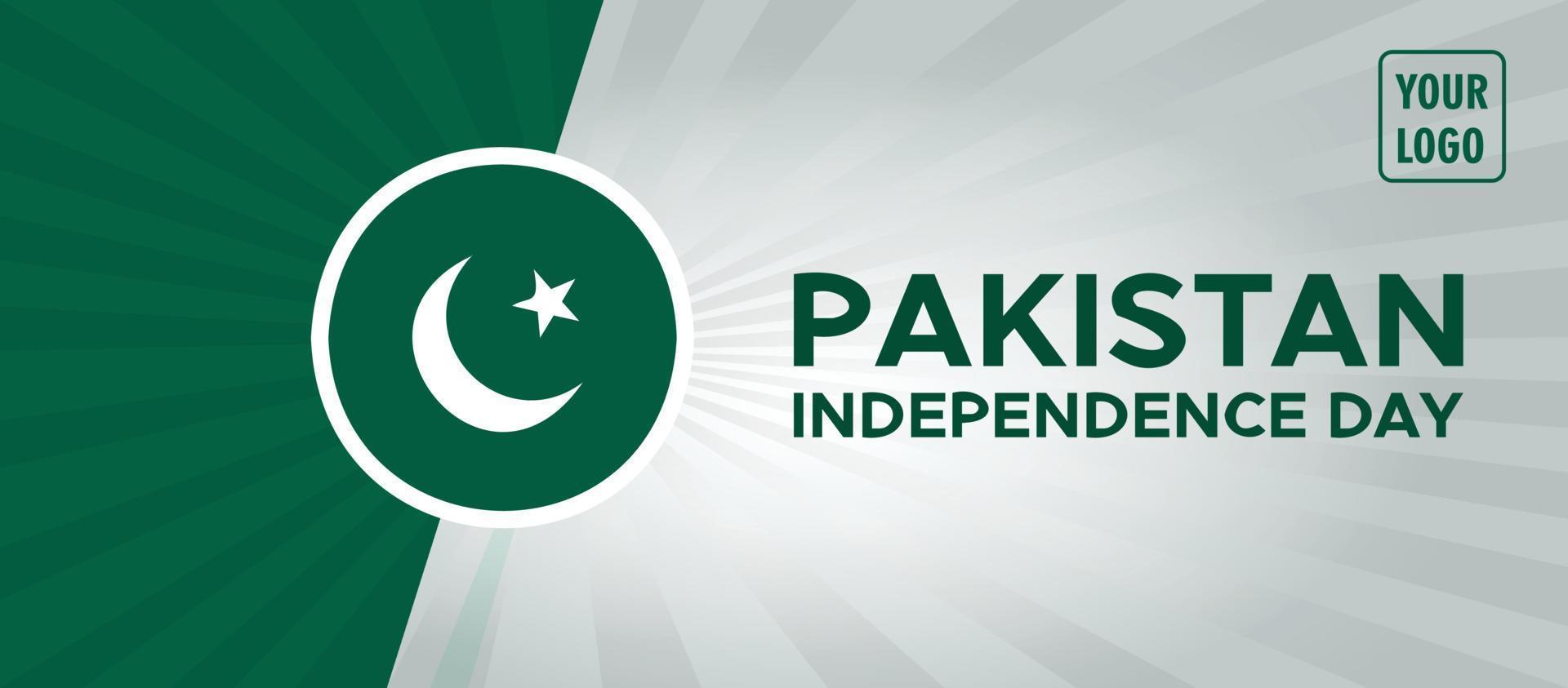 modern Pakistan onafhankelijkheid dag ontwerp sjabloon vector