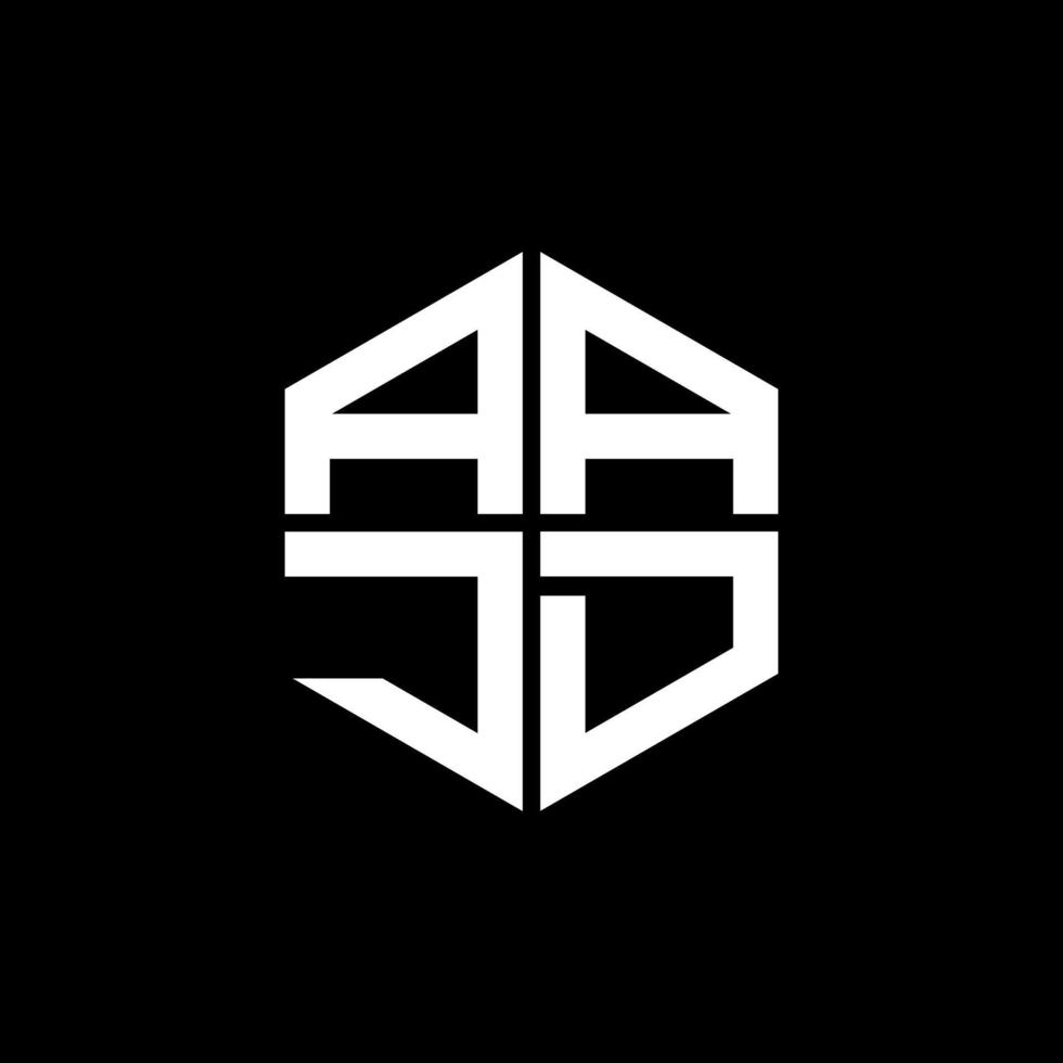 aajd brief logo creatief ontwerp met vector grafisch, aajd gemakkelijk en modern logo.