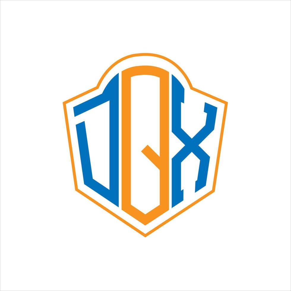 dqx abstract monogram schild logo ontwerp Aan wit achtergrond. dqx creatief initialen brief logo. vector