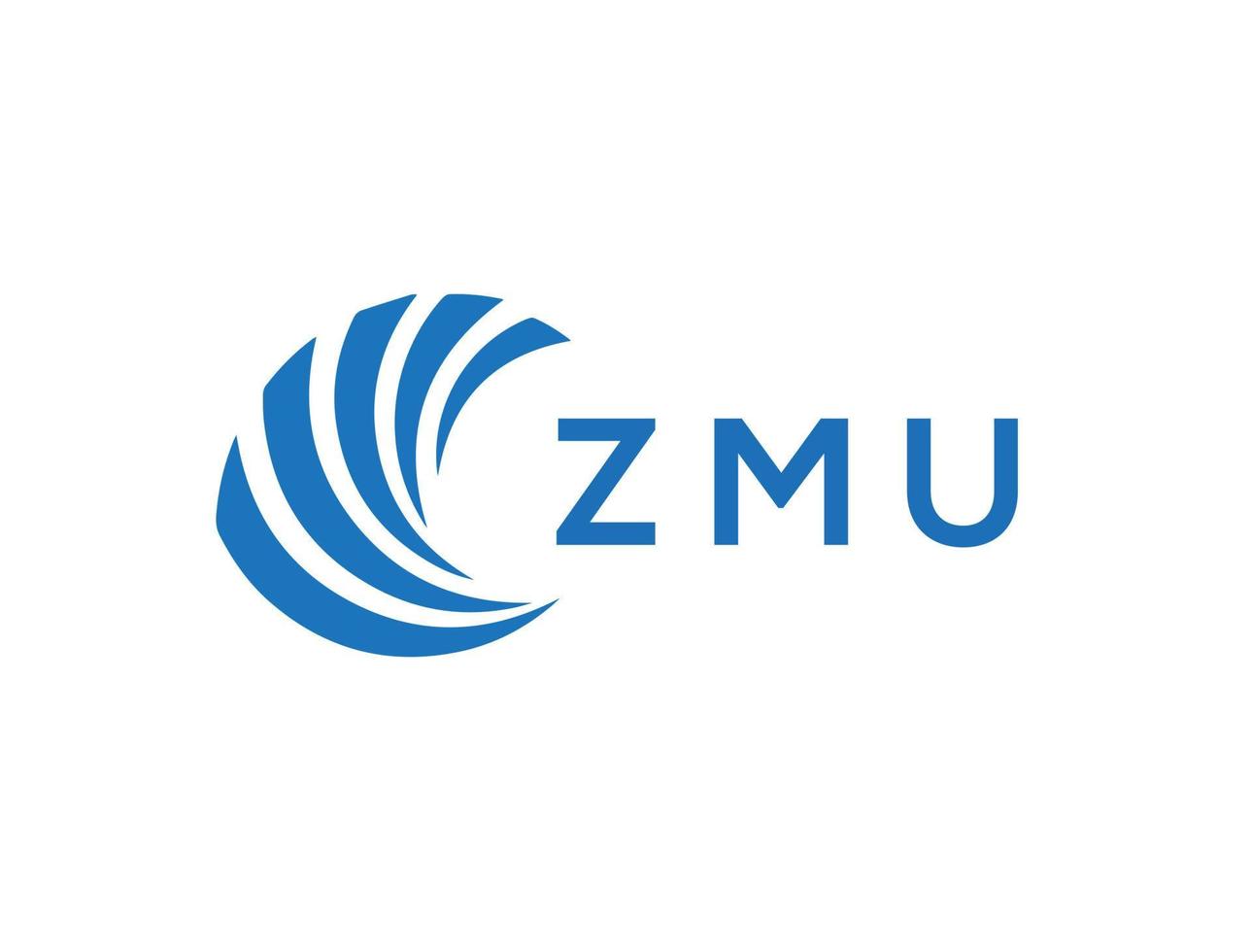 zmu brief logo ontwerp Aan wit achtergrond. zmu creatief cirkel brief logo concept. zmu brief ontwerp. vector