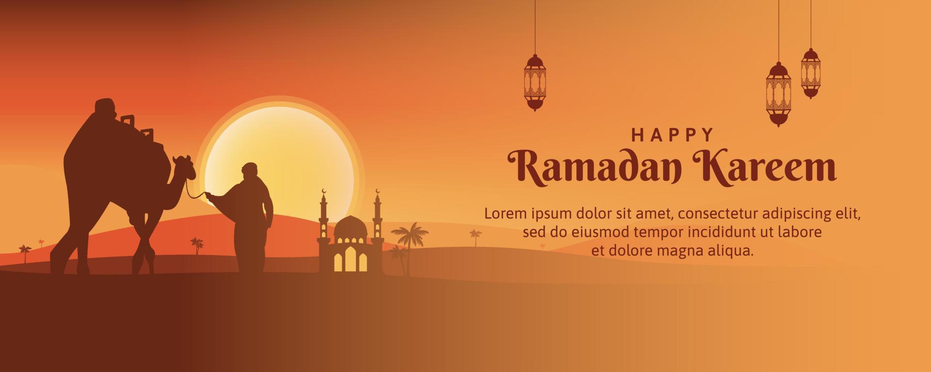 Ramadan website banier vector kunst