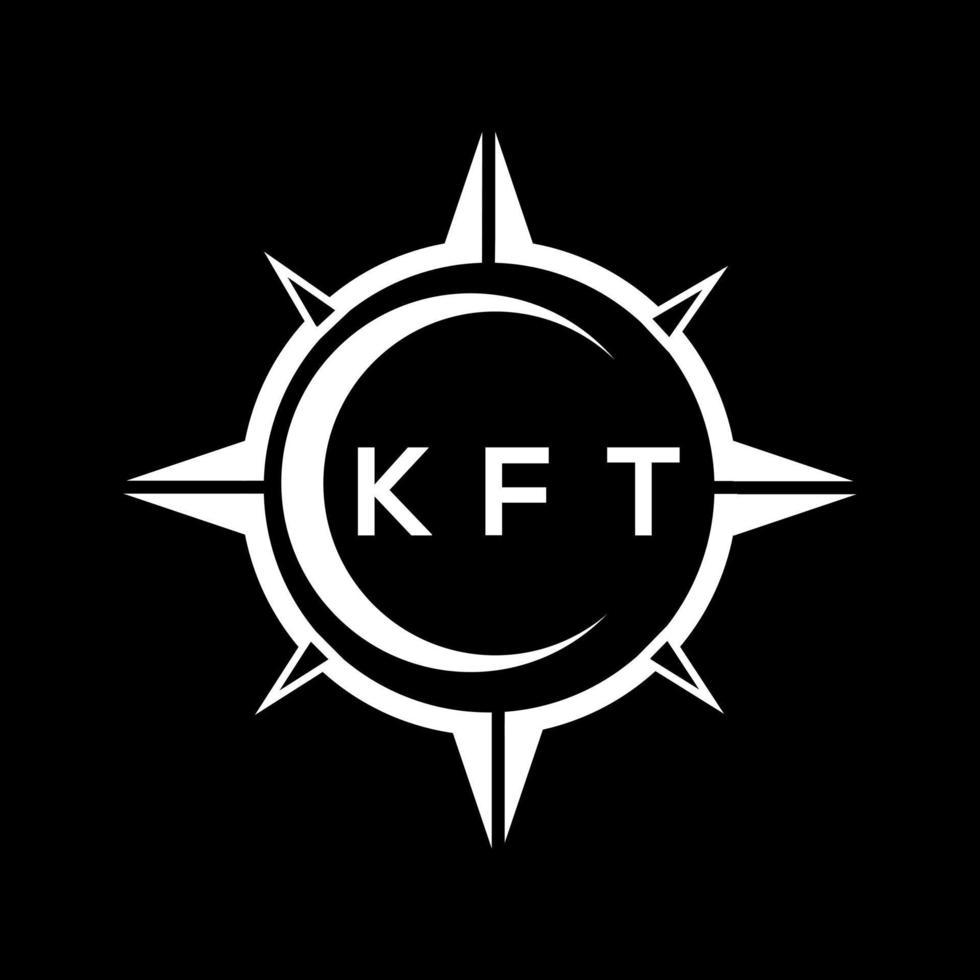 kft abstract technologie cirkel instelling logo ontwerp Aan zwart achtergrond. kft creatief initialen brief logo. vector