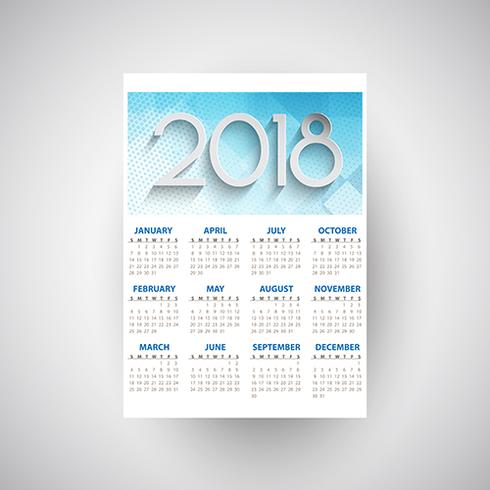 Abstracte ontwerpkalender vector