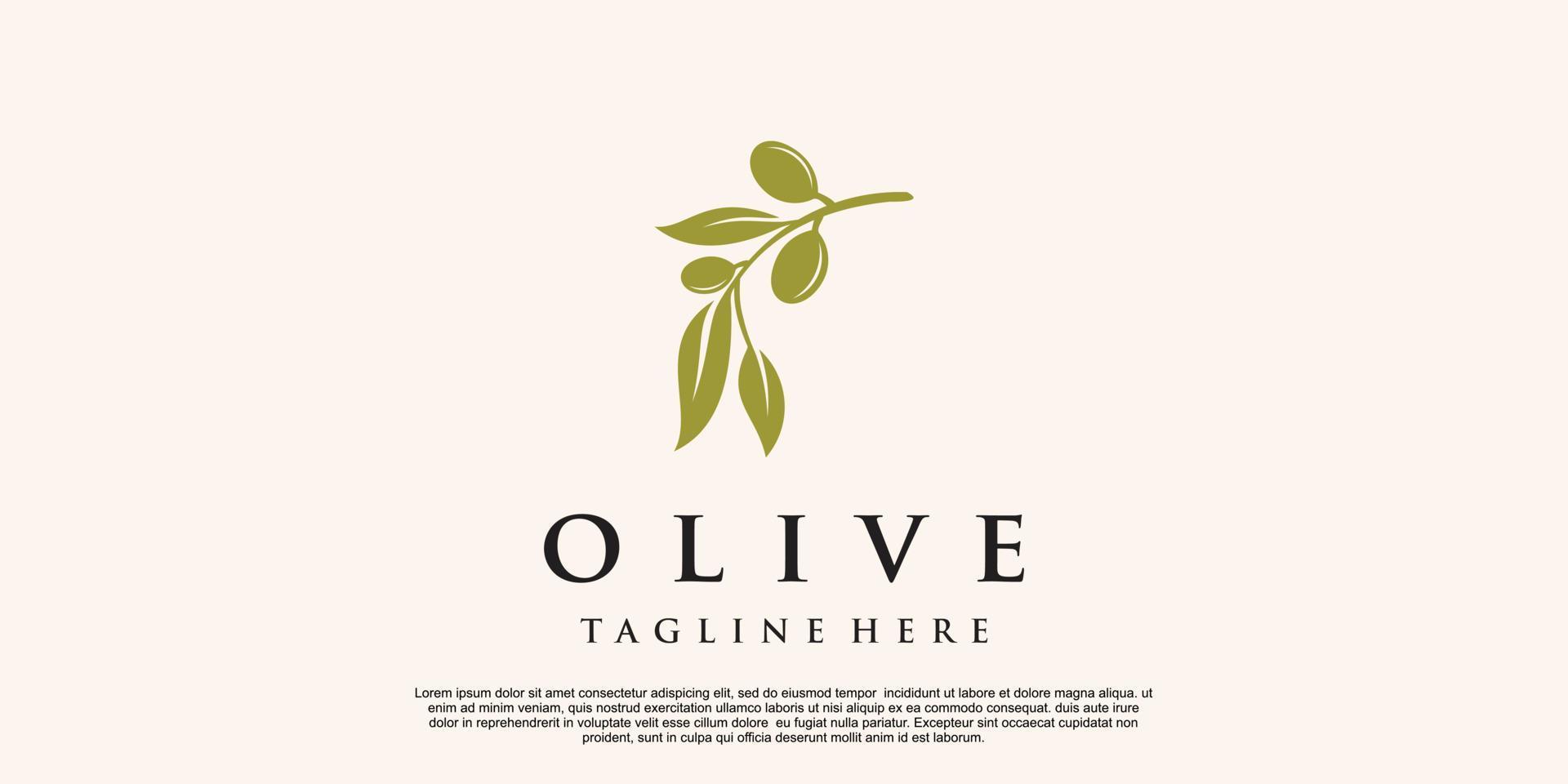 olijfolie logo-ontwerp met moderne concept premium vector