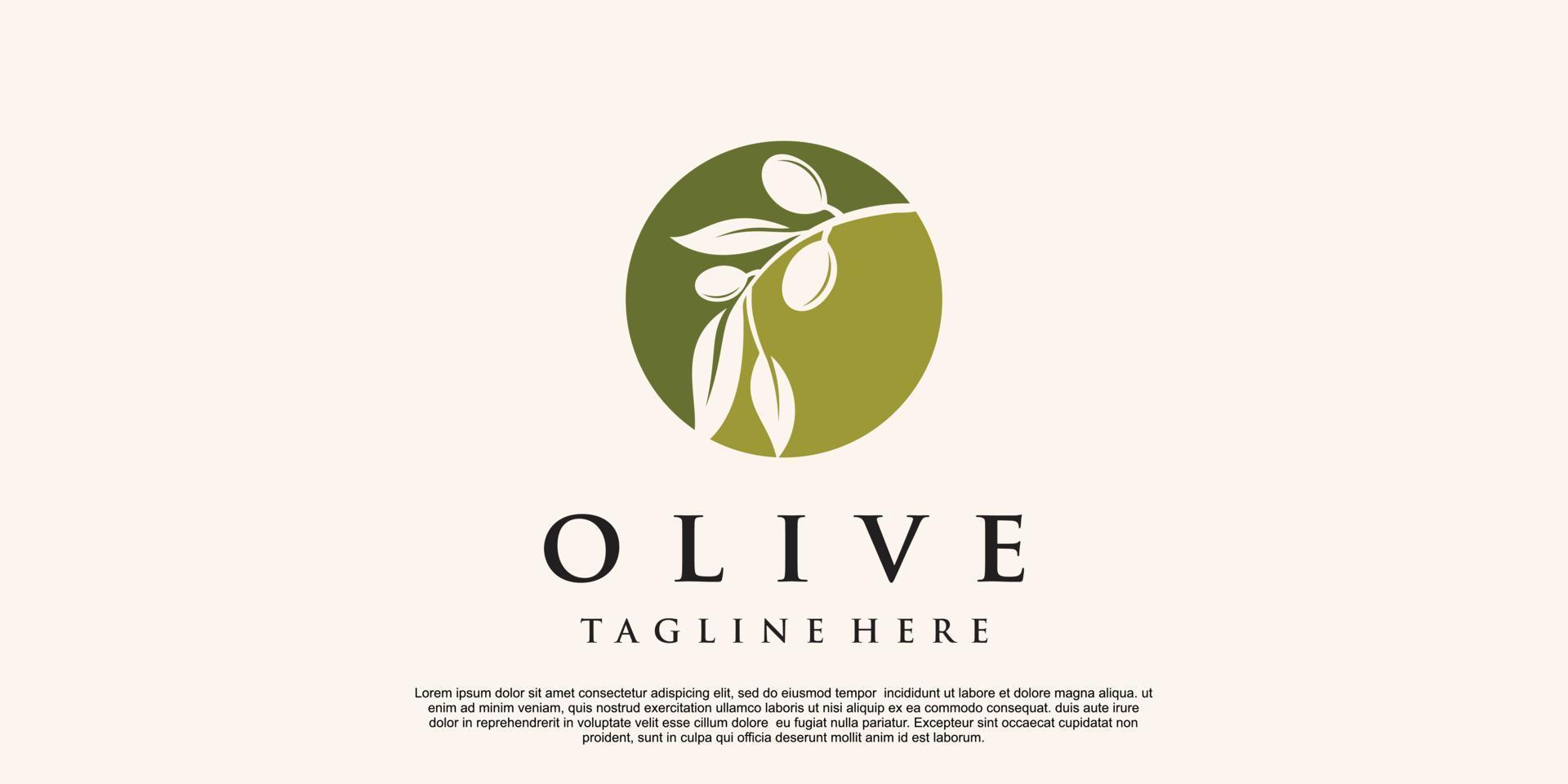 olijfolie logo-ontwerp met moderne concept premium vector