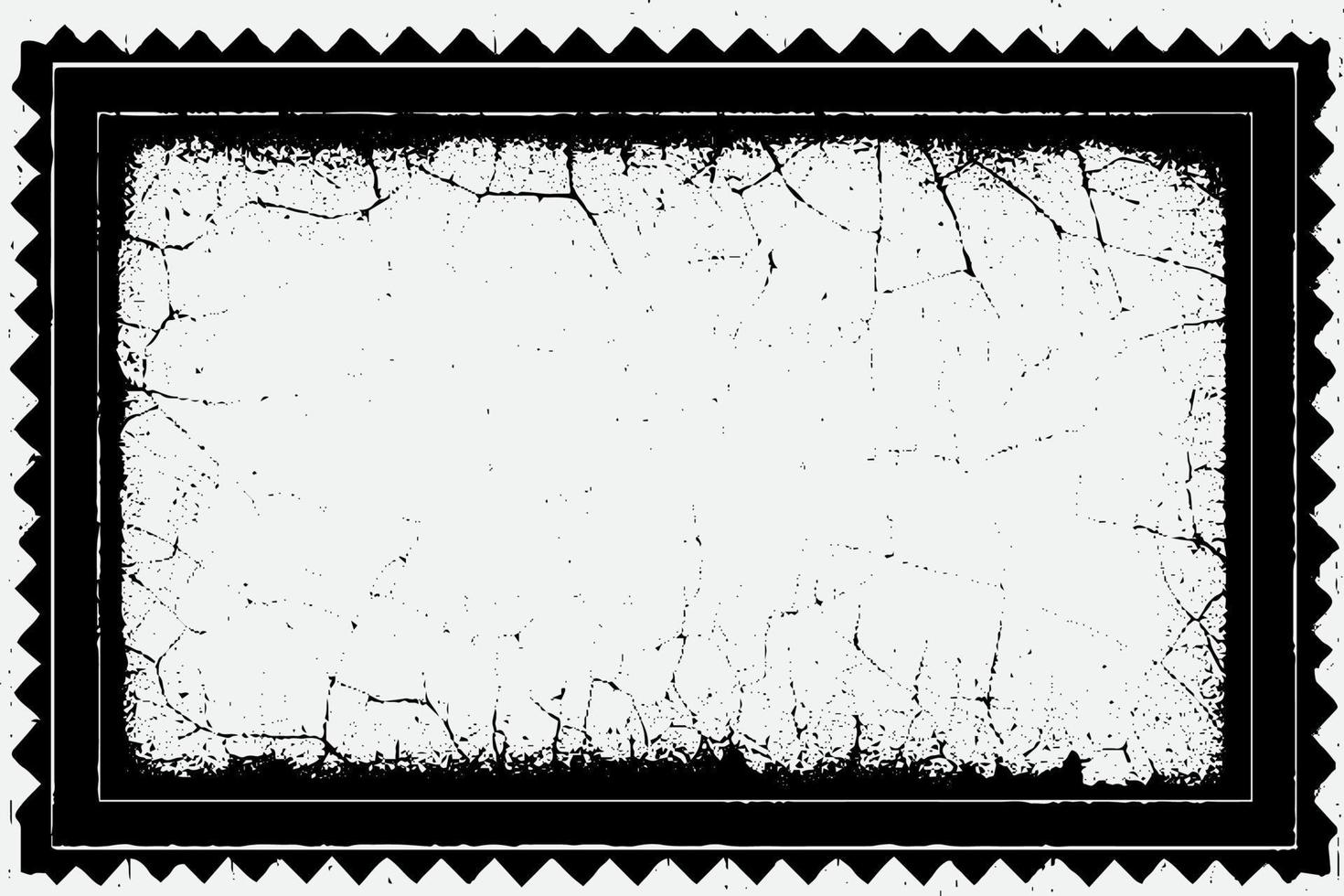 plein kader met grunge zwart inkt ornament in de omgeving van de randen, wit achtergrond in vector eps formaat.