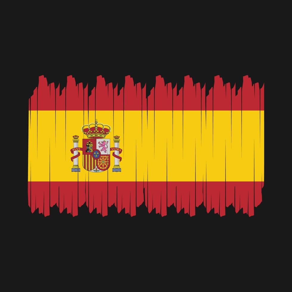 Spanje vlag borstel vector