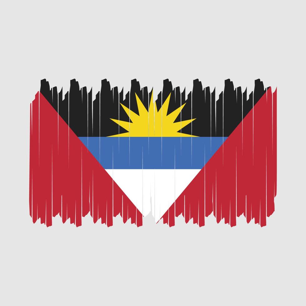 antigua vlag borstel vector