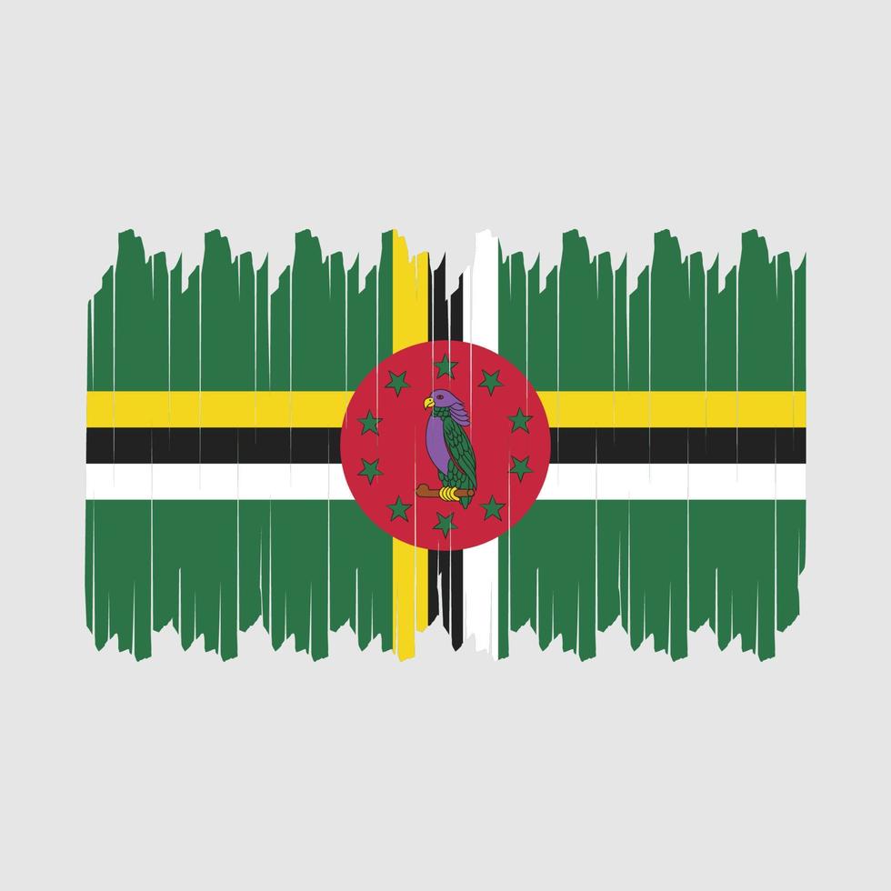 dominica vlag borstel vector