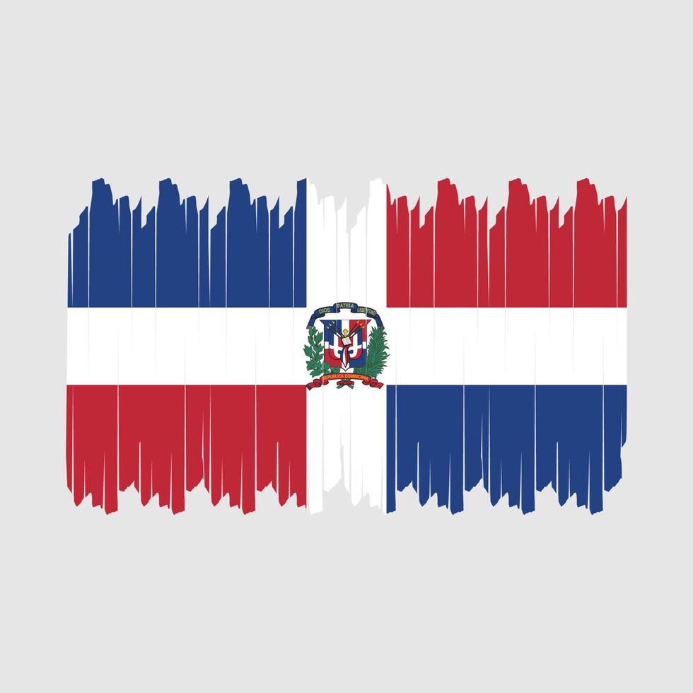 dominicaans republiek vlag borstel vector