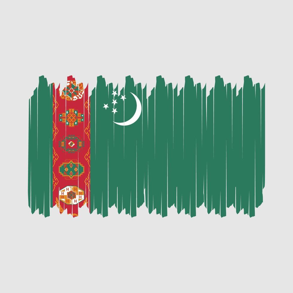 turkmenistan vlag borstel vector